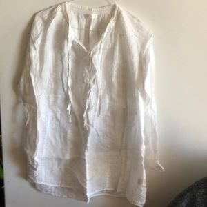 CP Shades White Linen Tunic sz S